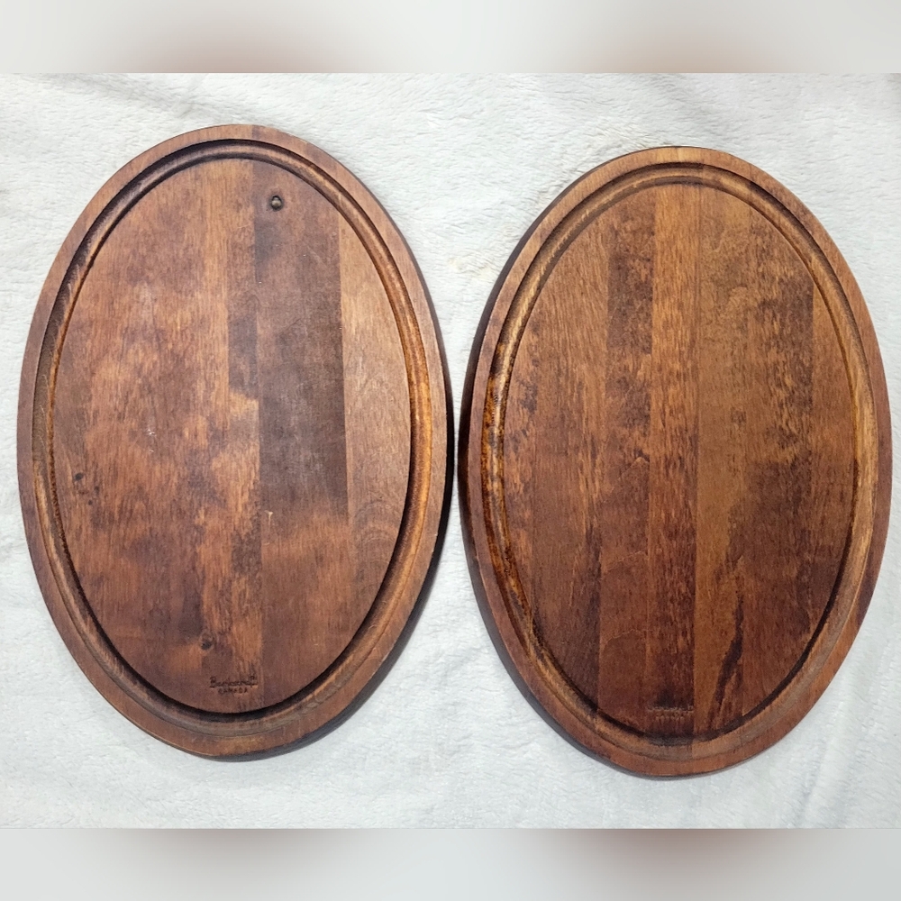 Barbocraft Wooden Oval Vintage Cutting Boards - Picture 2 of 5